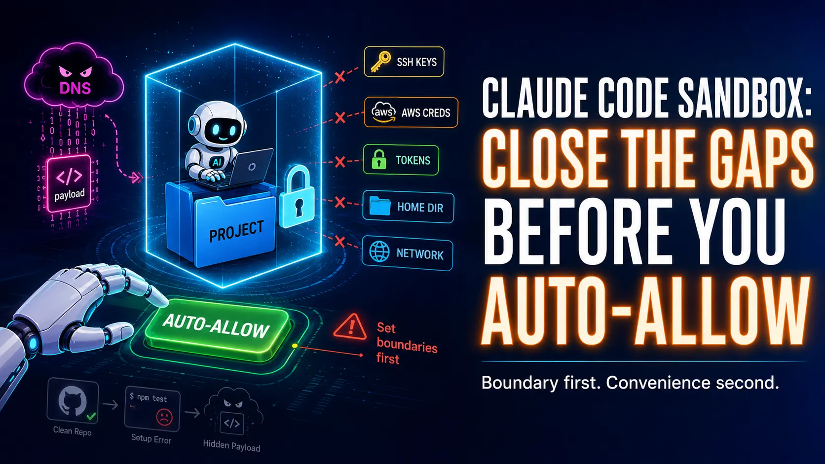 Claude Code sandbox: close the gaps before you auto-allow