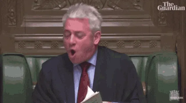 John Bercow shouting “Order!” in the House of Commons