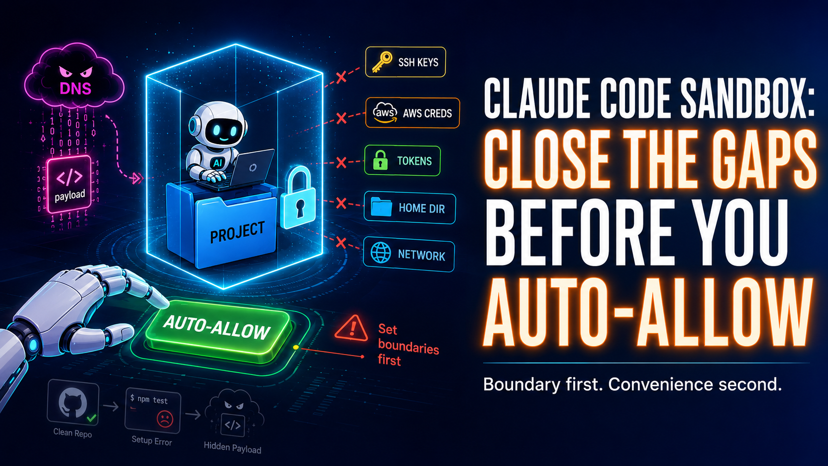 Claude Code sandbox: close the gaps before you auto-allow