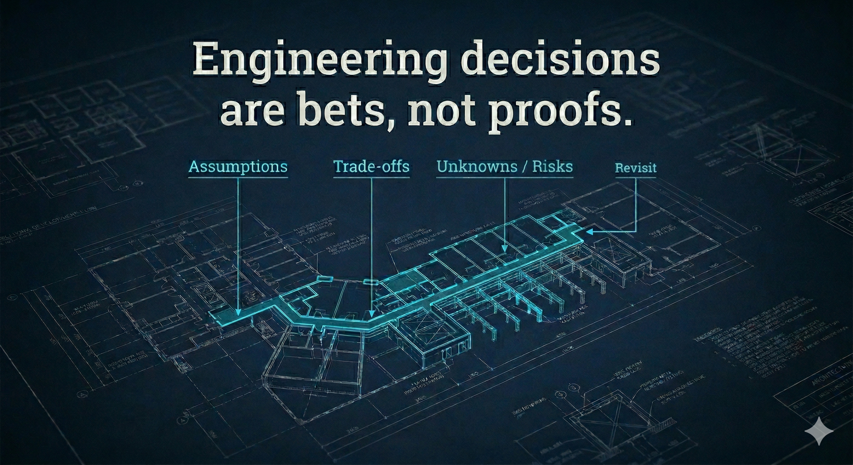 Engineering decisions are bets, not proofs