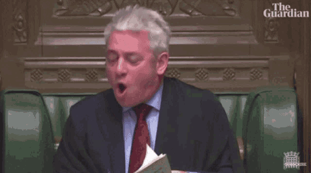 John Bercow shouting "Order!" in the House of Commons